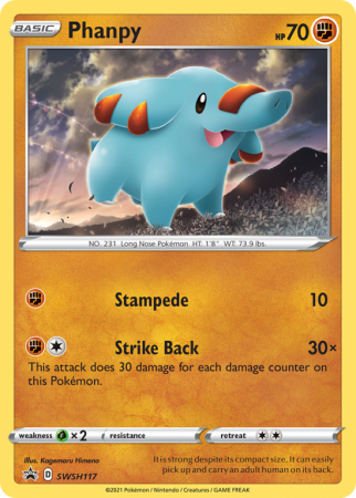 Phanpy SWSH117/103 Sword & Shield SWSH Black Star Promos