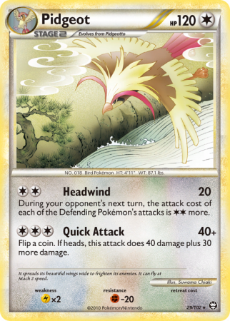 Pidgeot 29/102 HeartGold & SoulSilver HS—Triumphant