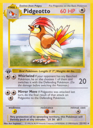 Pidgeotto 22/102 Base Base Set