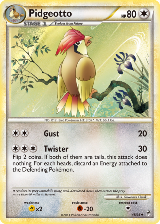 Pidgeotto 48/106 HeartGold & SoulSilver Call of Legends