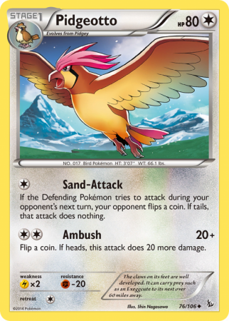 Pidgeotto 76/106 XY Flashfire