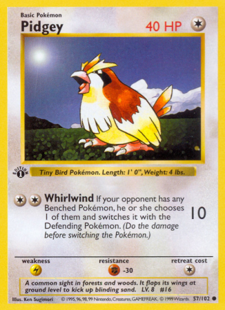 Pidgey 57/102 Base Base Set