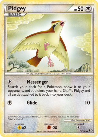 Pidgey 71/102 HeartGold & SoulSilver HS—Triumphant