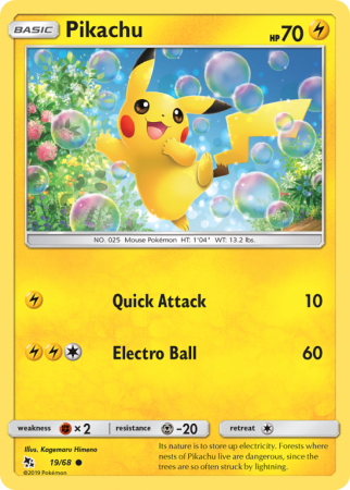 Pikachu 19/68 Sun & Moon Hidden Fates