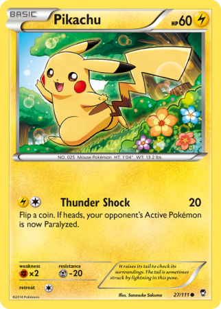 Pikachu 27/111 XY Furious Fists