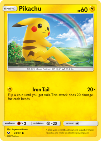 Pikachu 28/73 Sun & Moon Shining Legends