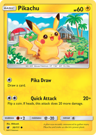 Pikachu 30/111 Sun & Moon Crimson Invasion