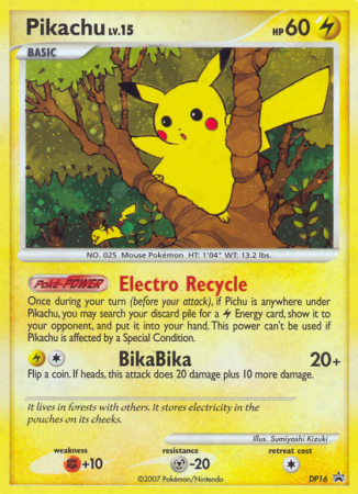 Pikachu DP16/56 Diamond & Pearl DP Black Star Promos