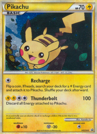 Pikachu HGSS03/25 HeartGold & SoulSilver HGSS Black Star Promos
