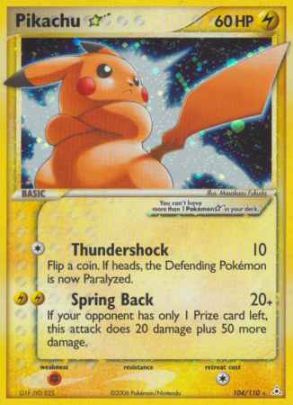Pikachu Star 104/110