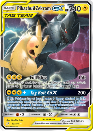 Pikachu & Zekrom-GX 33/181