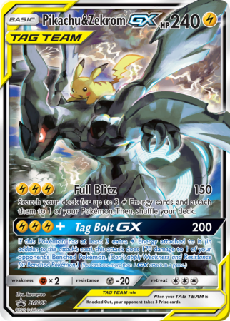 Pikachu & Zekrom-GX SM168/156