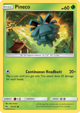 Pineco 15/214 Sun & Moon Lost Thunder