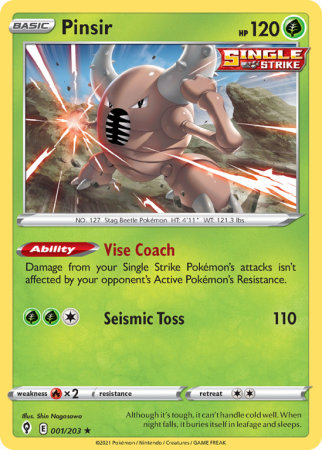 Pinsir 1/203 Sword & Shield Evolving Skies