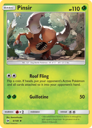 Pinsir 6/149 Sun & Moon Sun & Moon