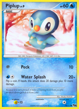 Piplup 15/17 POP POP Series 8