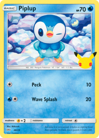 Piplup 20/25 Other McDonald's Collection 2021