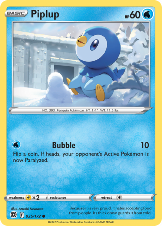 Piplup 35/172 Sword & Shield Brilliant Stars
