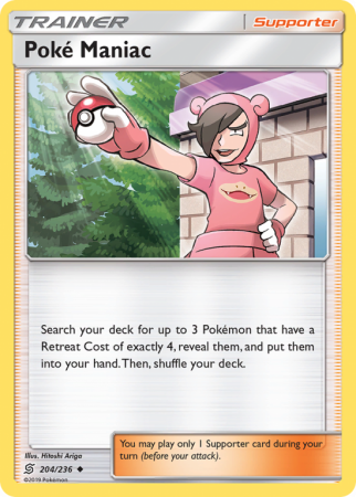 Poké Maniac 204/236 Sun & Moon Unified Minds