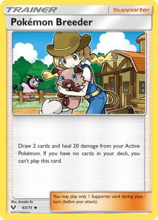 Pokémon Breeder 63/73 Sun & Moon Shining Legends