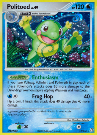 Politoed 12/146 Diamond & Pearl Legends Awakened