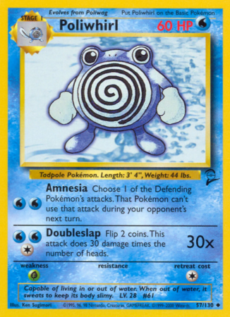 Poliwhirl 57/130 Base Base Set 2