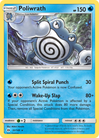 Poliwrath 32/149 Sun & Moon Sun & Moon