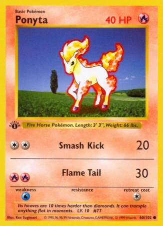 Ponyta 60/102 Base Base Set