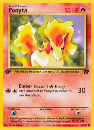 Ponyta 64/83 Base Team Rocket