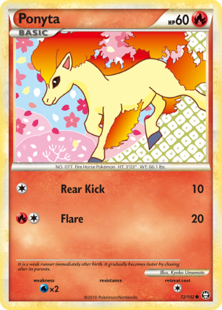 Ponyta 72/102 HeartGold & SoulSilver HS—Triumphant