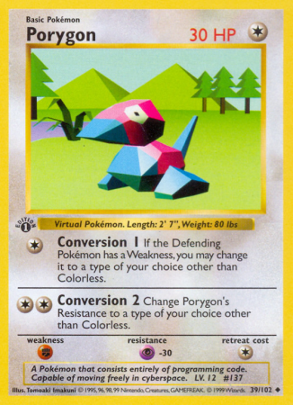 Porygon 39/102 Base Base Set
