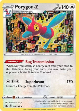 Porygon-Z 118/198 Sword & Shield Chilling Reign