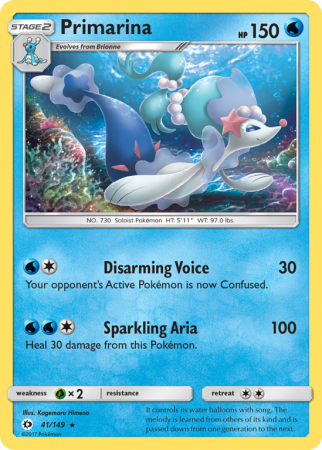 Primarina 41/149 Sun & Moon Sun & Moon