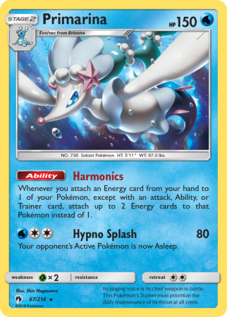 Primarina 67/214 Sun & Moon Lost Thunder