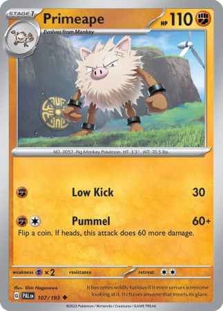 Primeape 107/193 Scarlet & Violet Paldea Evolved