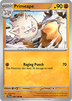 Primeape 108/198 Scarlet & Violet Scarlet & Violet