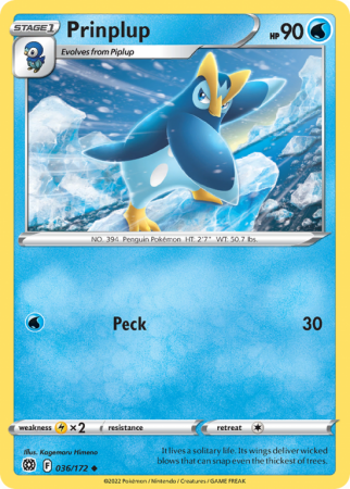 Prinplup 36/172 Sword & Shield Brilliant Stars