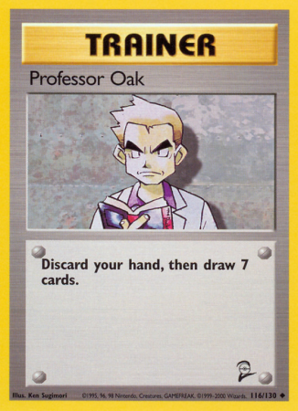 Professor Oak 116/130 Base Base Set 2