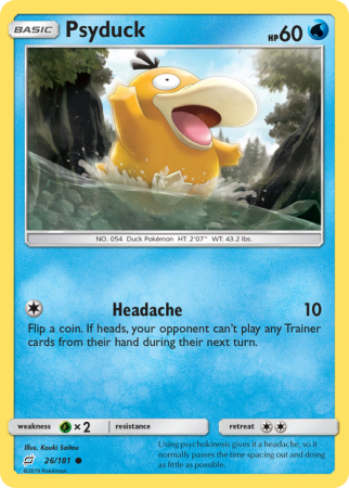 Psyduck 26/181 Sun & Moon Team Up