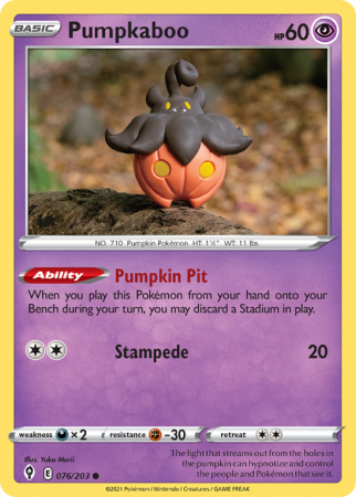 Pumpkaboo 76/203 Sword & Shield Evolving Skies