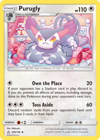Purugly 109/156 Sun & Moon Ultra Prism