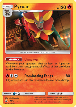 Pyroar 19/131 Sun & Moon Forbidden Light