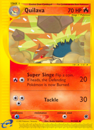 Quilava 91/165 E-Card Expedition Base Set