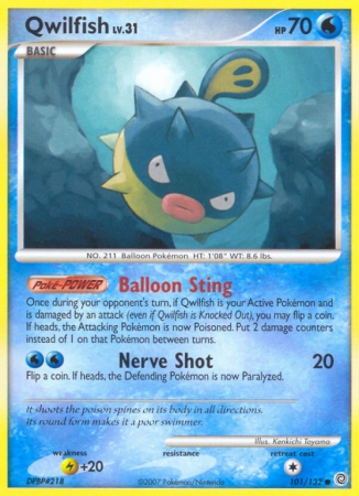 Qwilfish 101/132 Diamond & Pearl Secret Wonders