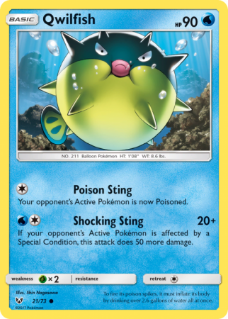Qwilfish 21/73 Sun & Moon Shining Legends