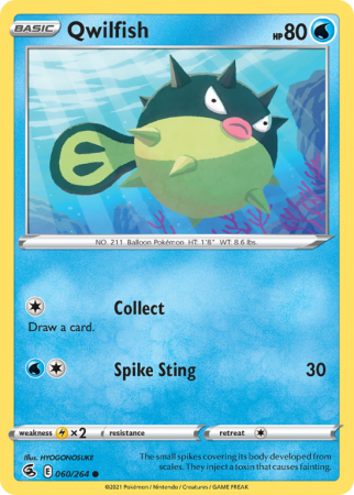 Qwilfish 60/264 Sword & Shield Fusion Strike