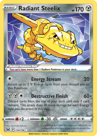 Radiant Steelix 124/196 Sword & Shield Lost Origin