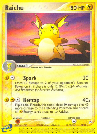 Raichu 13/95 EX Team Magma vs Team Aqua