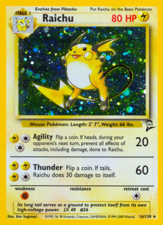 Raichu 16/130 Base Base Set 2