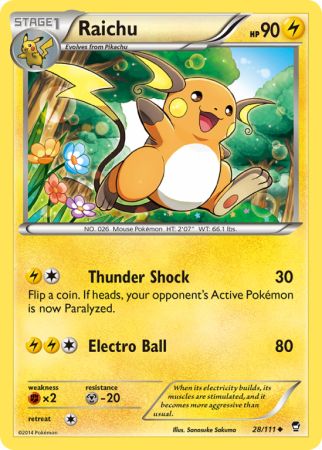 Raichu 28/111 XY Furious Fists